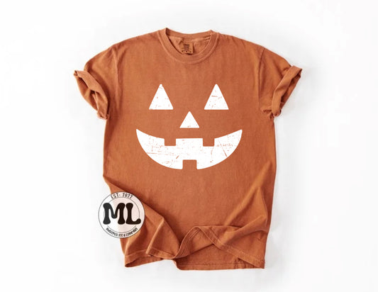 Distressed white jack-o’-lantern