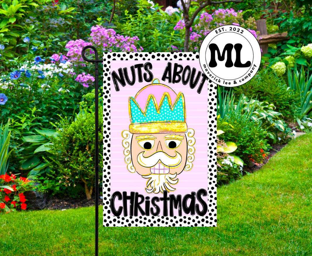 Nuts about Christmas garden flag