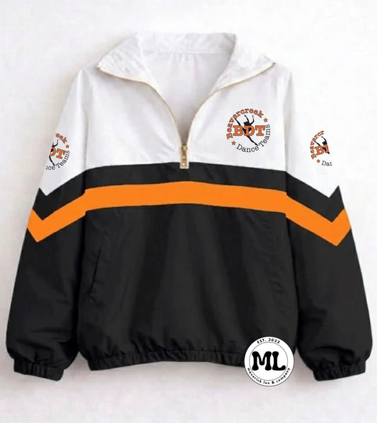 Quarter zip - Beavercreek Dance Teams - black with orange stripe