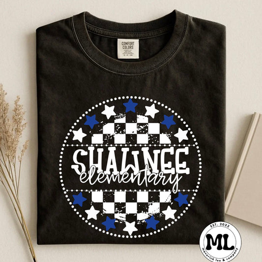 Shawnee Elementary checkered with Stars
