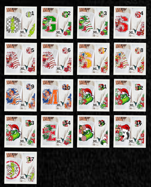 Floral Christmas red and green collection