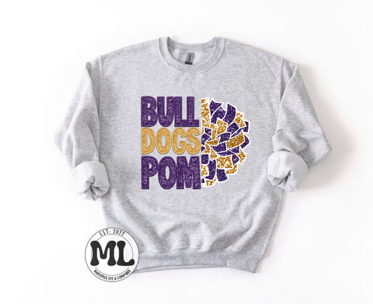 Queen Creek bulldogs Pom mom half Pom