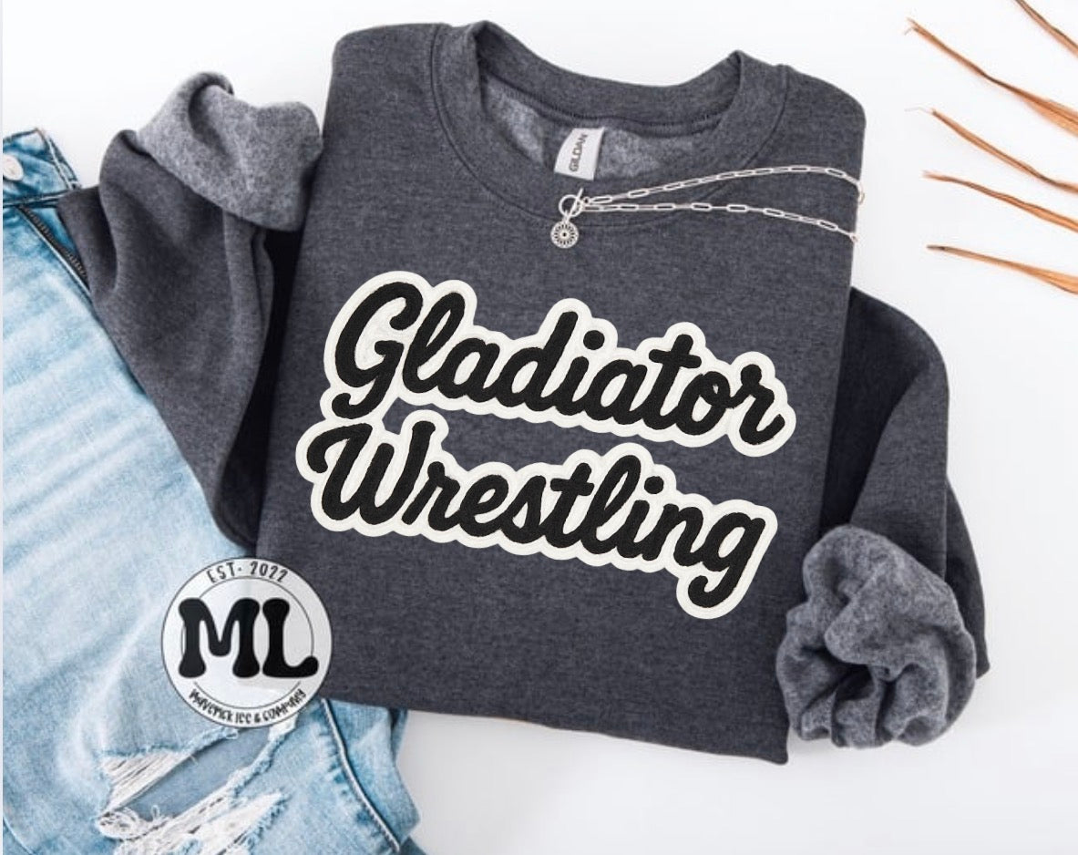 Gladiator wrestling faux crochet