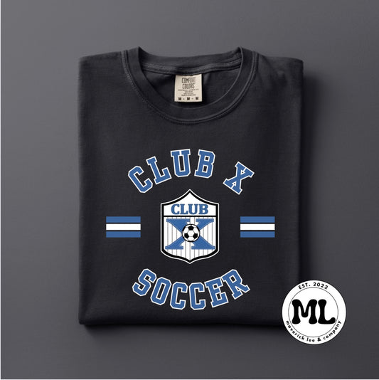 Club X varsity unisex blue