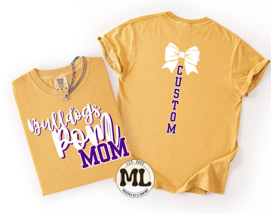 Bulldogs Pom mom purple