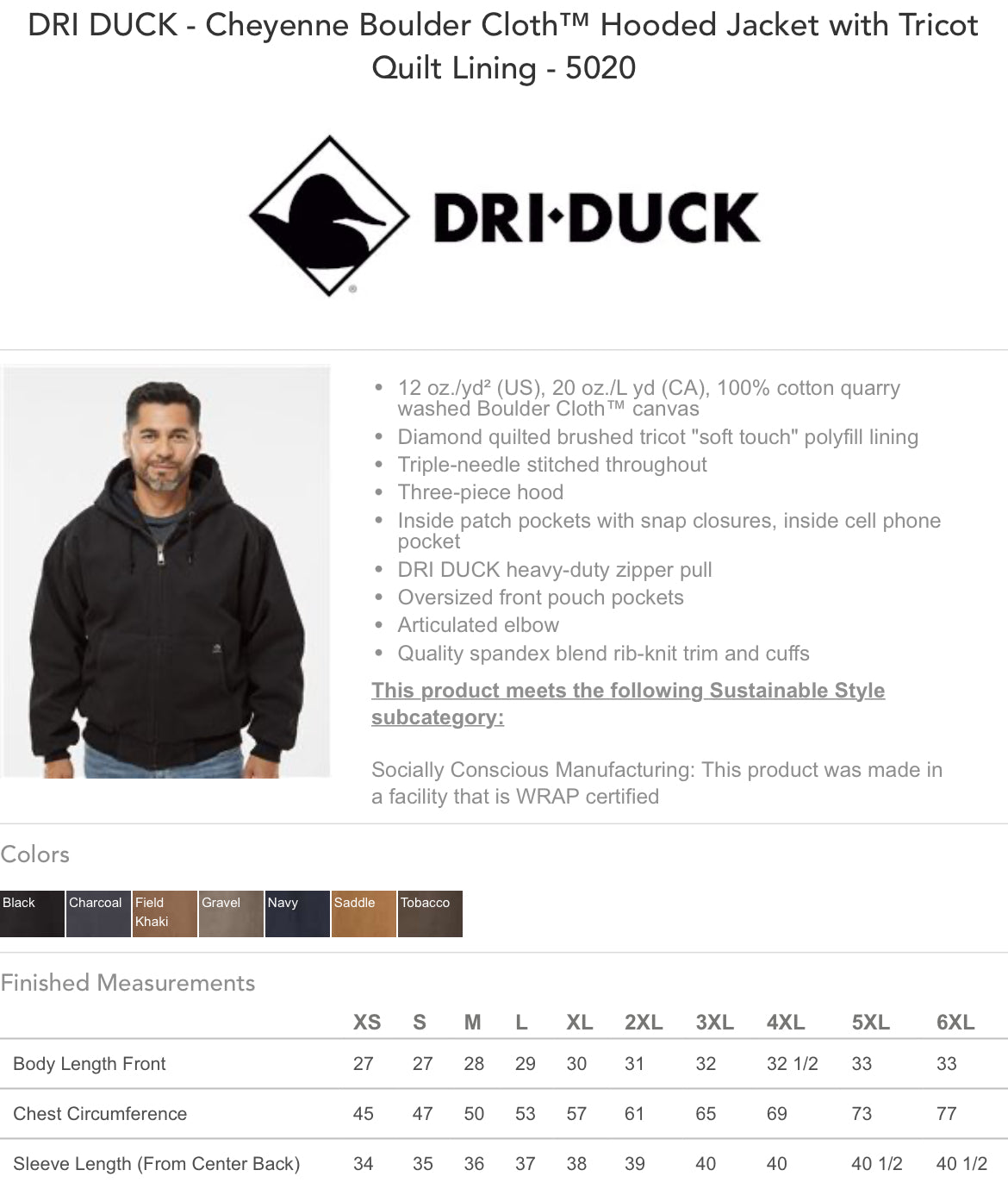 Dri Duck Jacket - GCSS