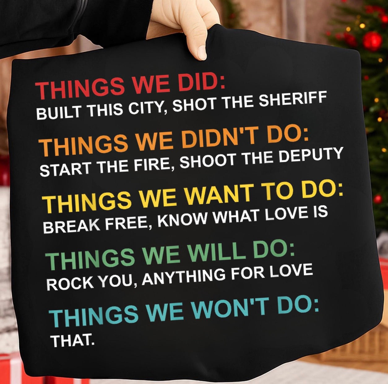 Things we won’t do