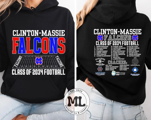 Clinton-Massie 2034 Football with roster back