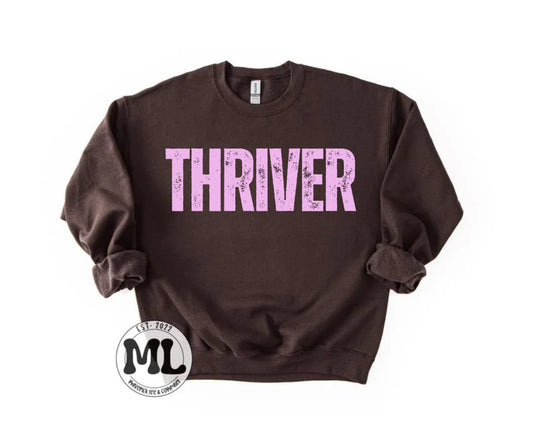 Thrive -pink distressed