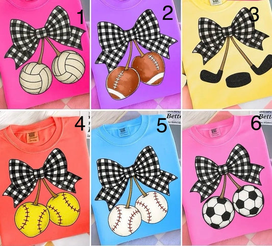 Plaid sports bows