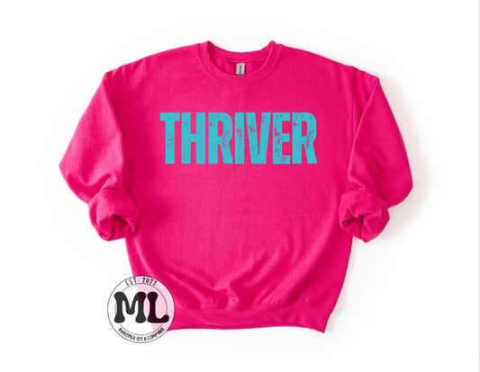 Thrive - teal distressed
