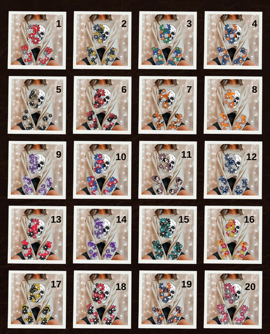 College floral skull collection