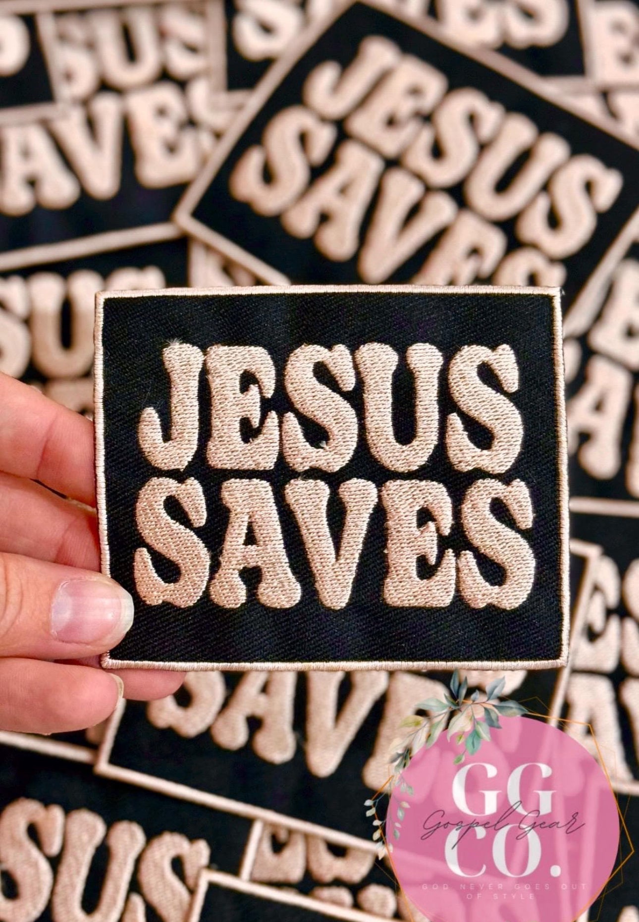 Jesus Saves Patch, Christian Hat Patch, Embroidered Patch, Trucker Hat Patch, Iron On, Trendy Hat Patch, Jesus Patch.