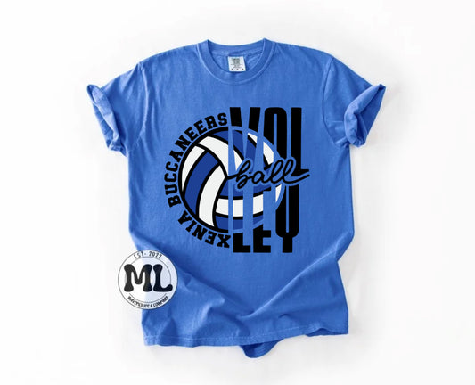 Xenia Volleyball curved words