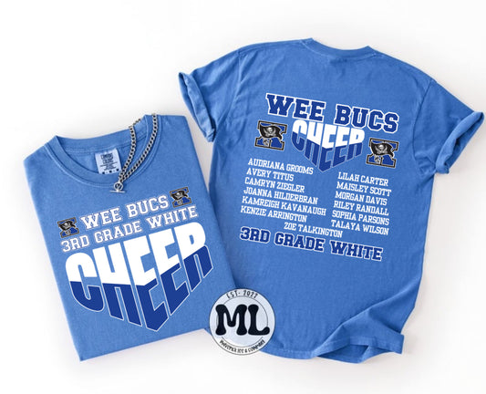 3rd Grade White Cheer - Wee Bucs