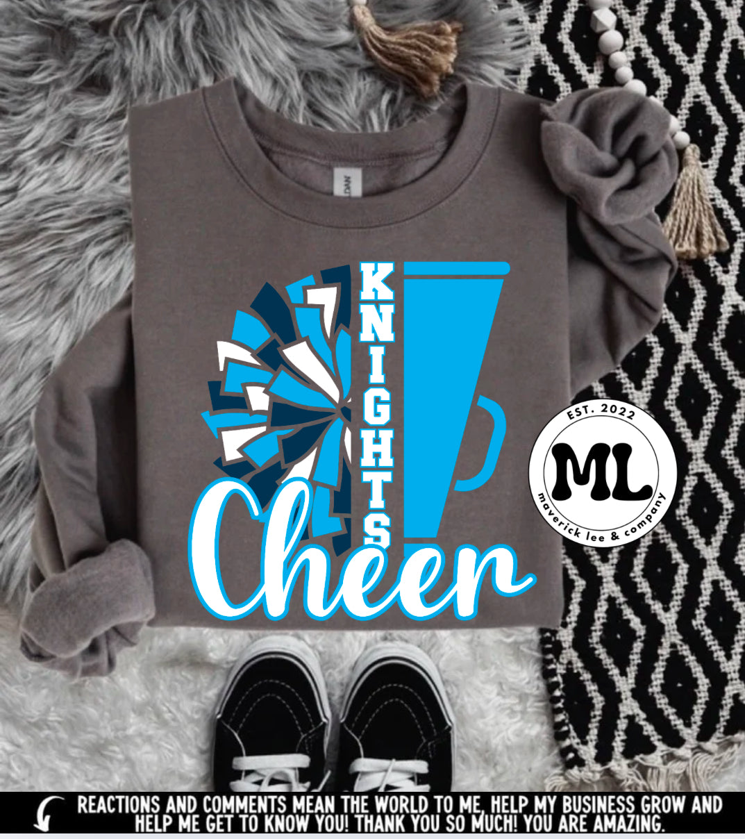 Knights cheer - light blue