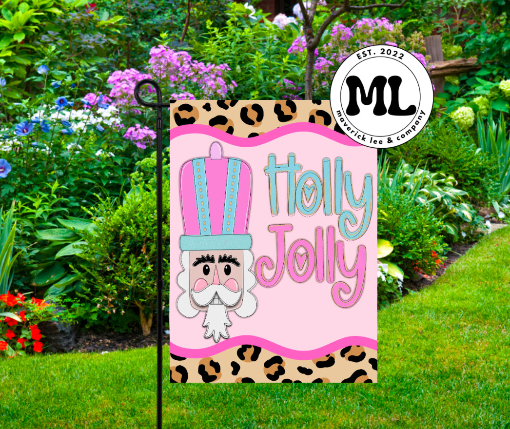 Holly Jolly Garden flag