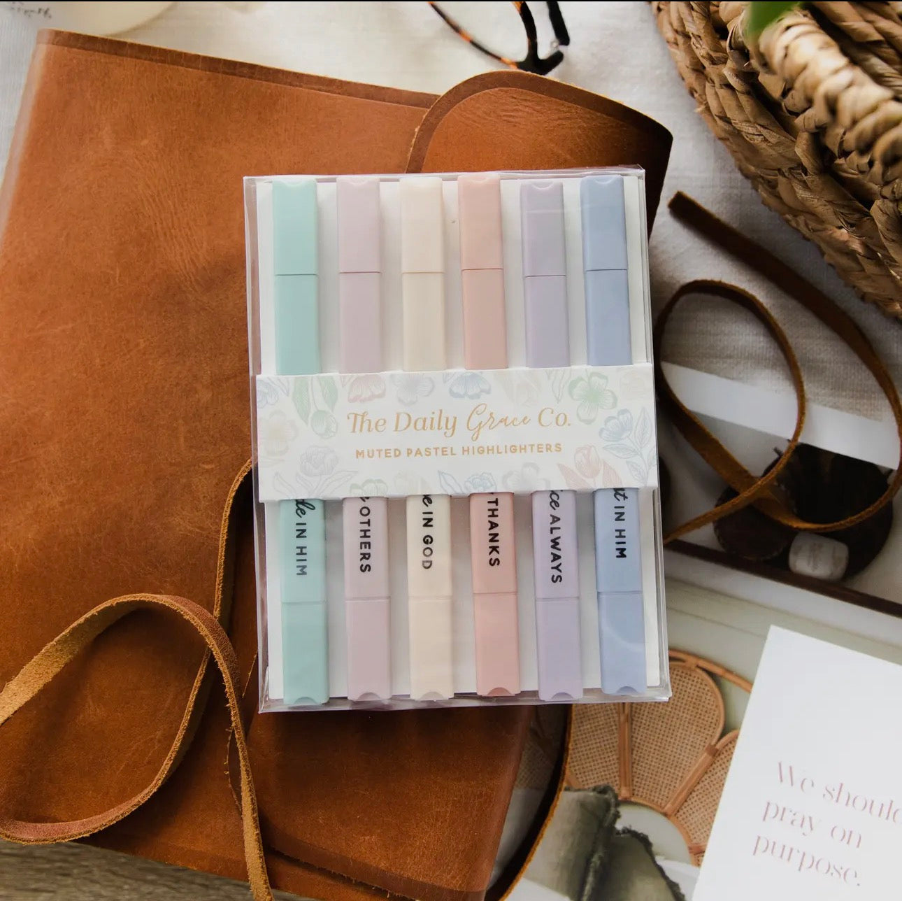 Muted pastel highlighters