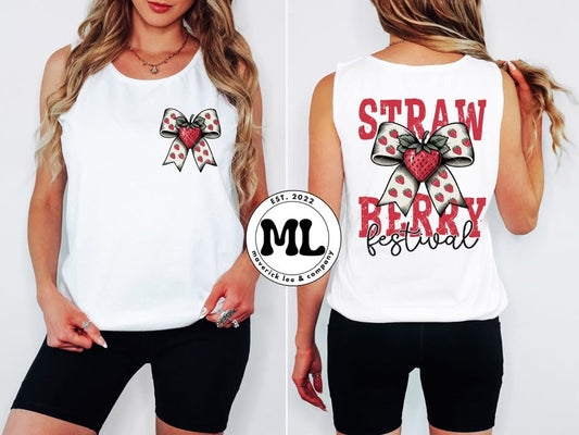 Strawberry festival front and back