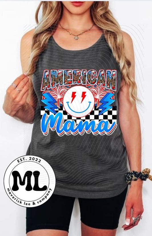 American mama checkered smiley