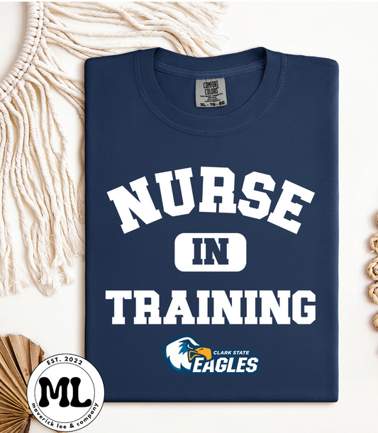 Clark State nurse in training white