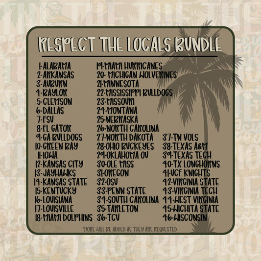 Respect the locals mascots