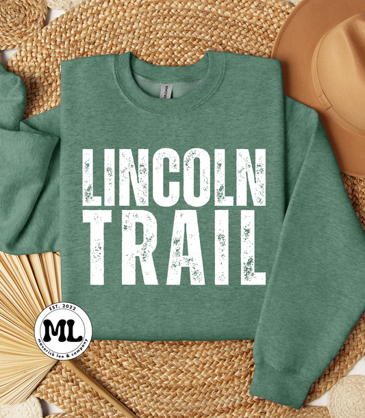 Lincoln Trail College white distressed