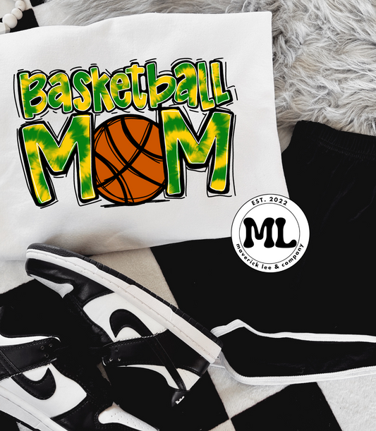 Green and yellow basketball mom