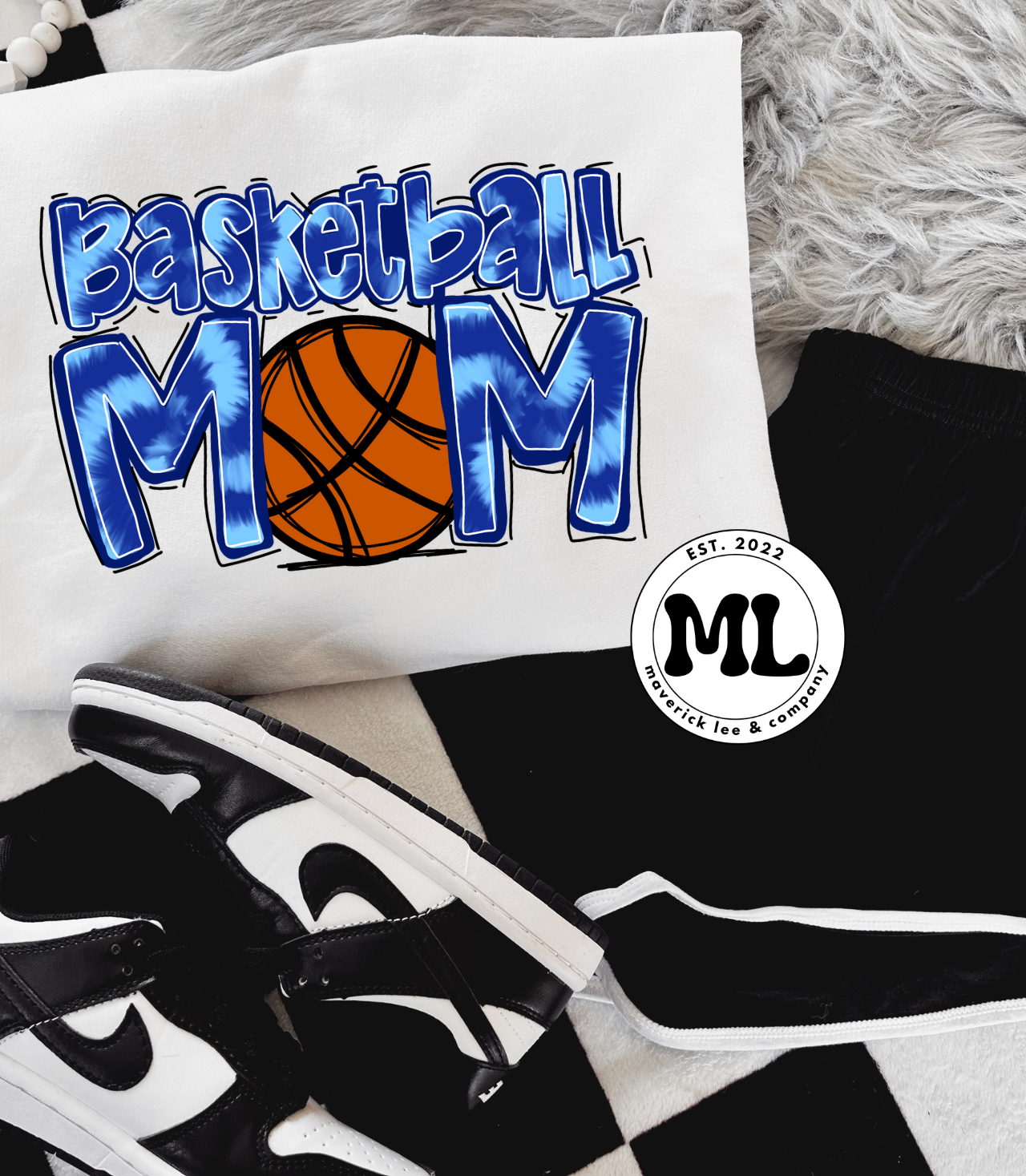 Blue basketball mom