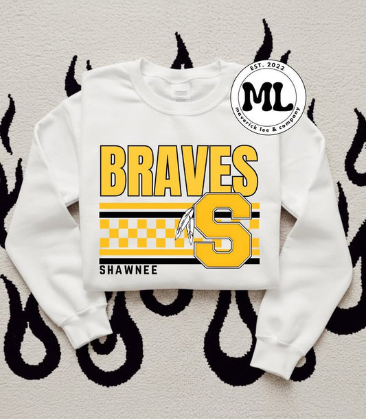 Shawnee Braves colored checkered