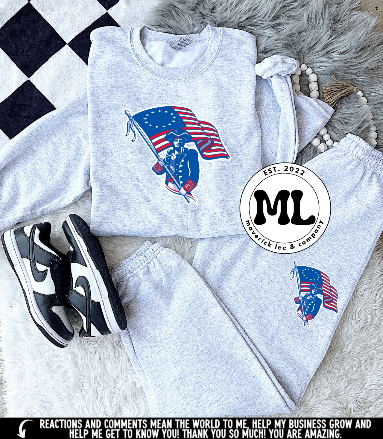 Carroll Patriots logo jogger set