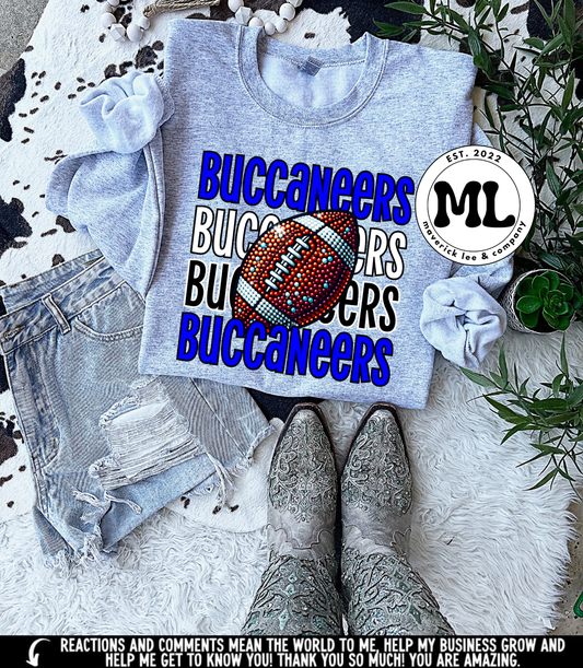 Buccaneers rhinestone football