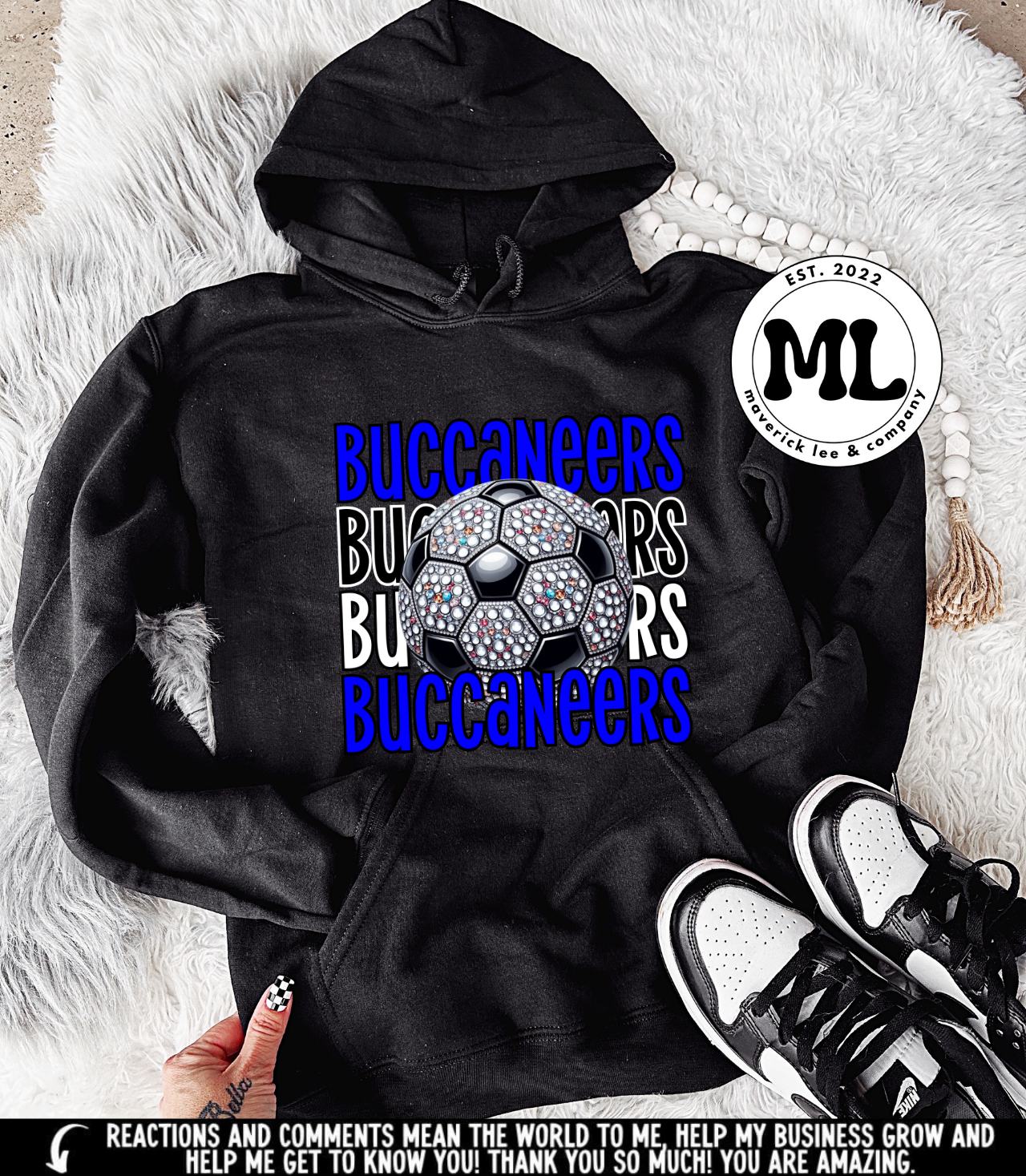 Xenia Buccaneers rhinestone soccer