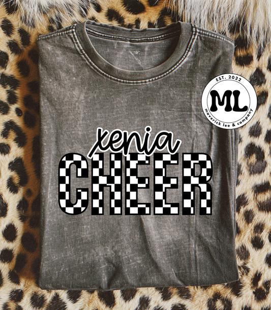 Xenia cheer checkered