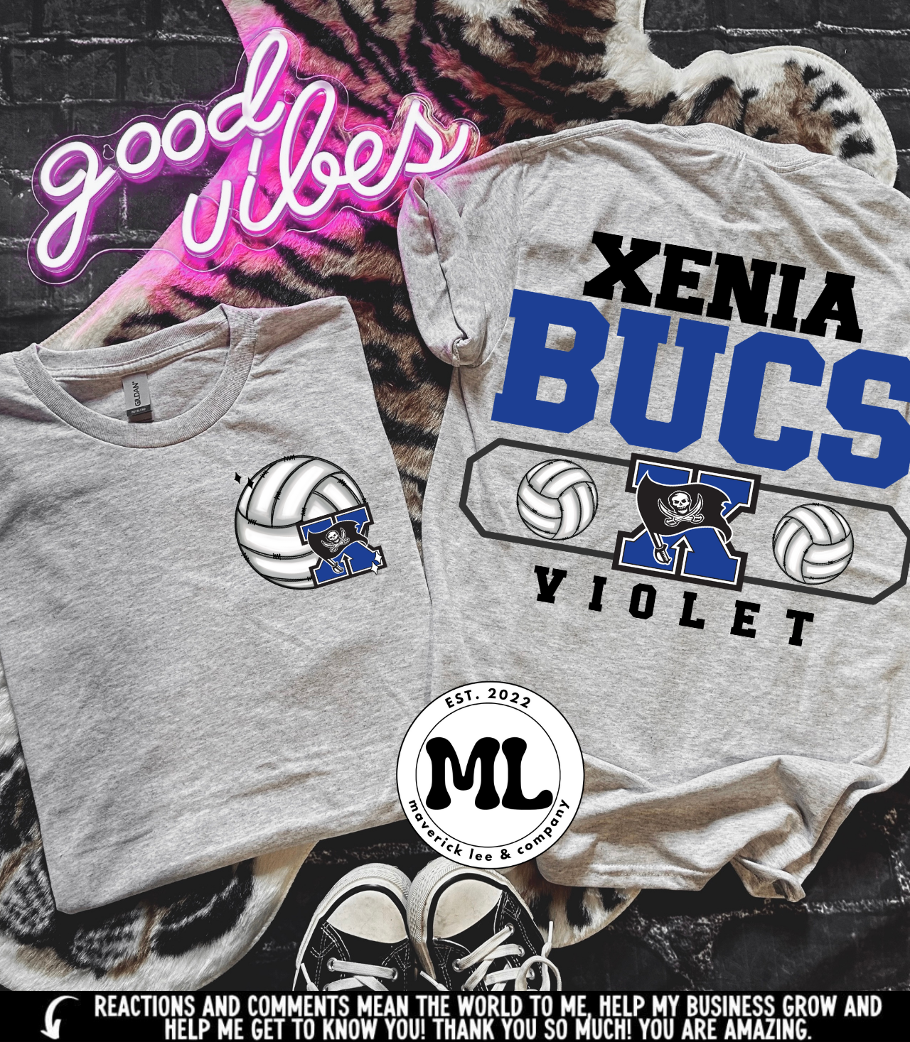 Xenia Bucs volleyball custom