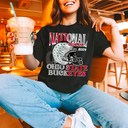 Two time national champions white outline