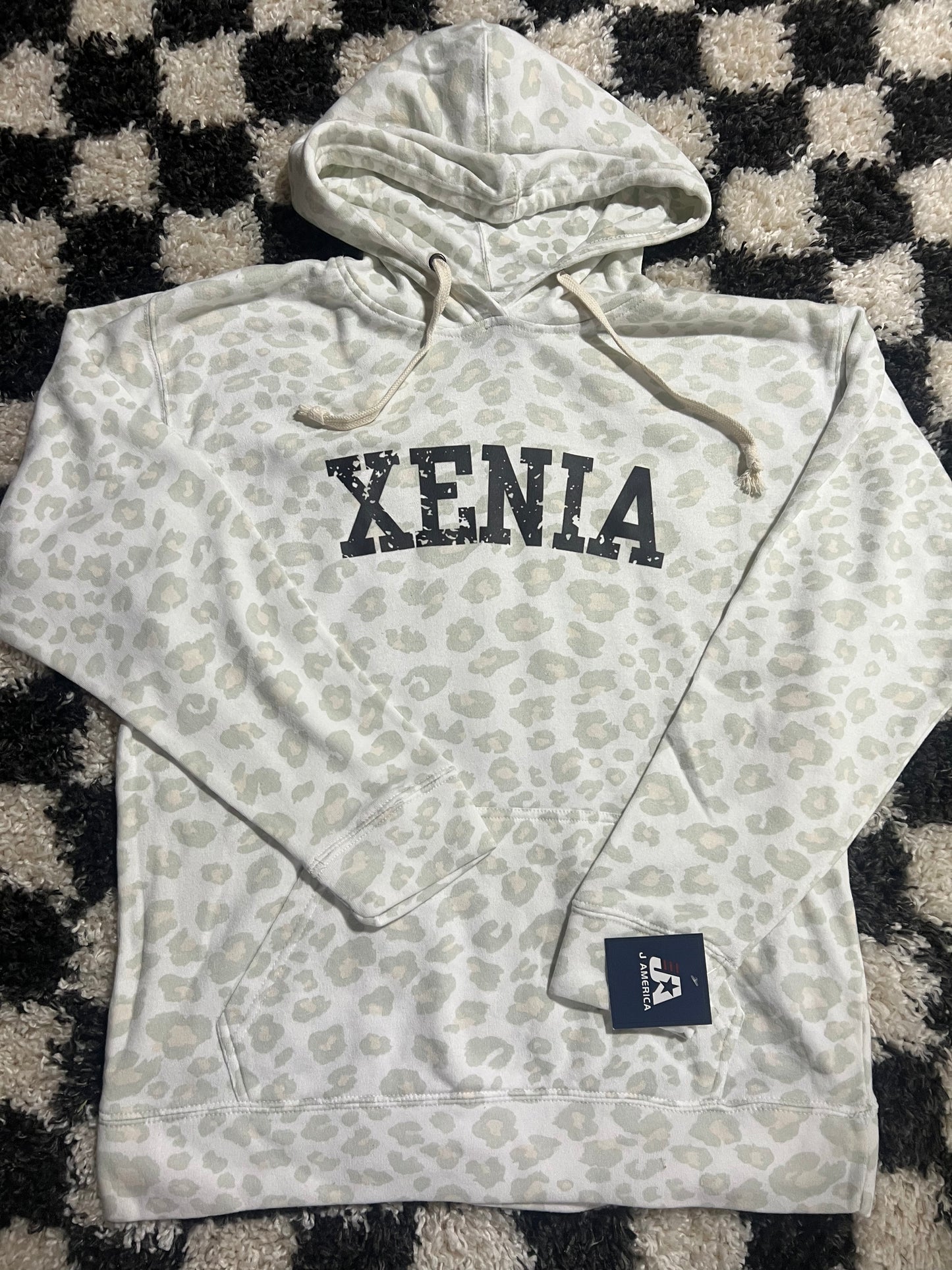 XL Distressed Xenia cheetah hoodie