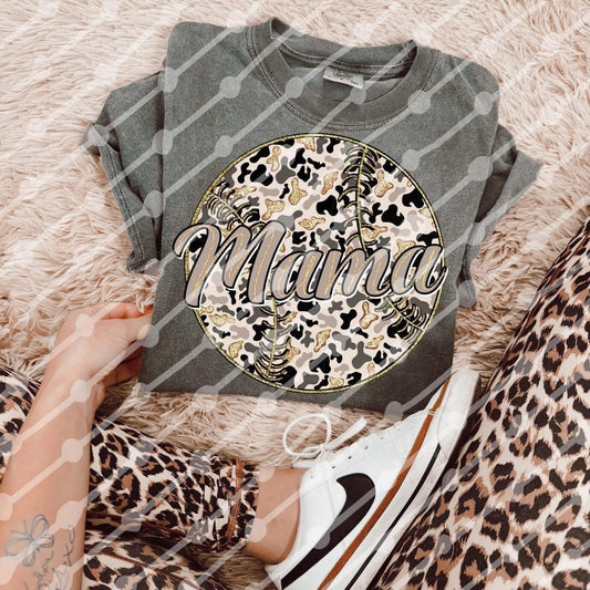 Mama camo baseball