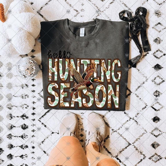 Green hello hunting season