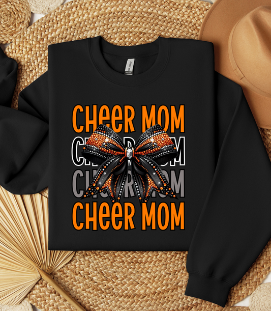 Cheer mom rhinestone bow