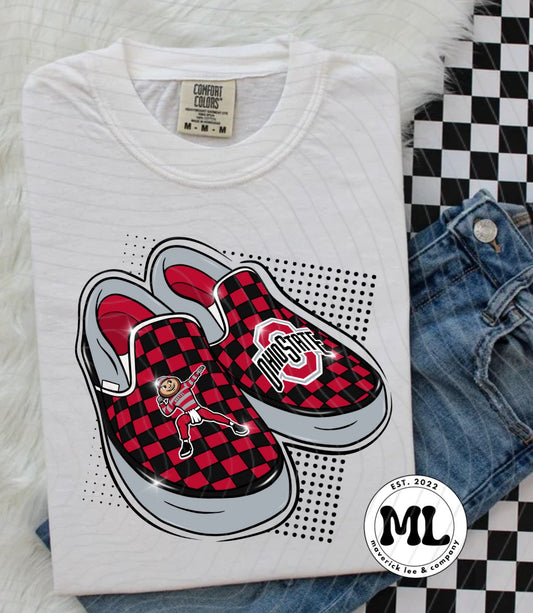 Checkered shoes
