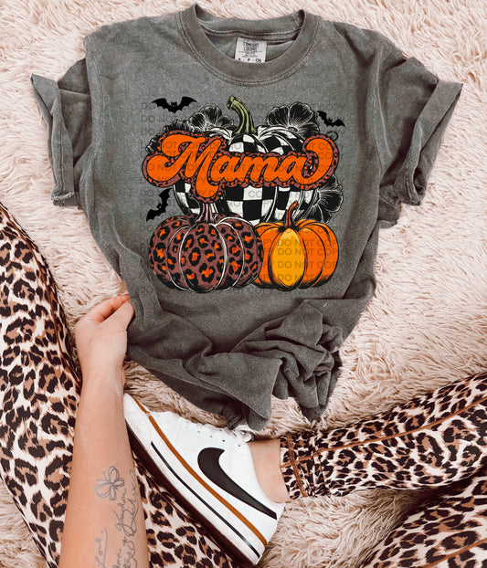 Mama checkered and pumpkins