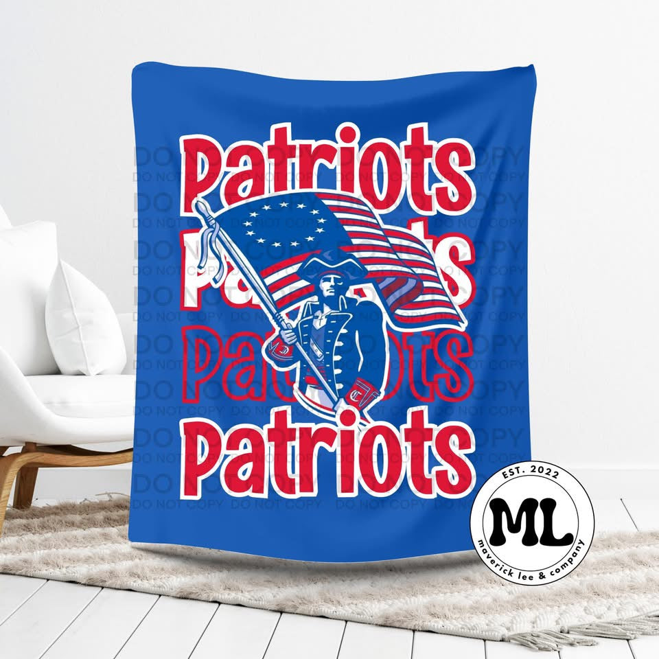 Carroll patriots Minky blanket in stock