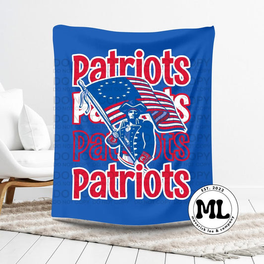 Carroll patriots Minky blanket in stock