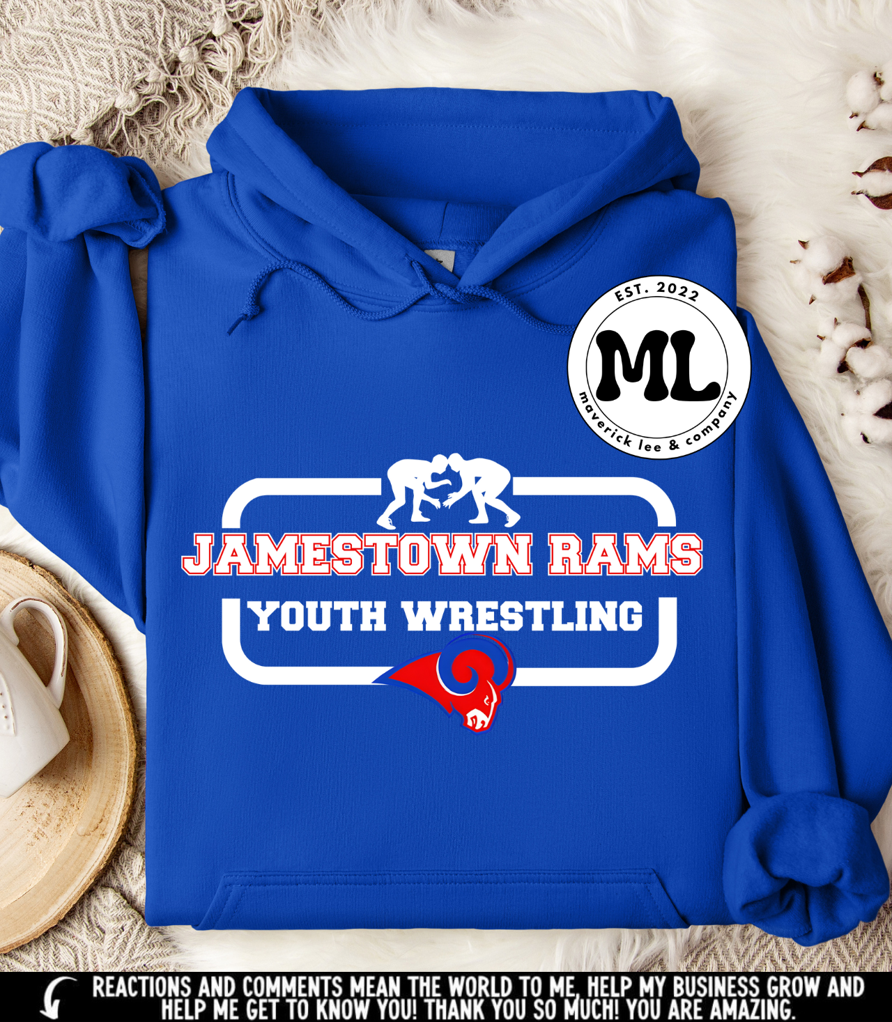 Jamestown Rams wrestling – logo style