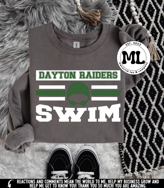 Dayton Raiders swim – three stripes