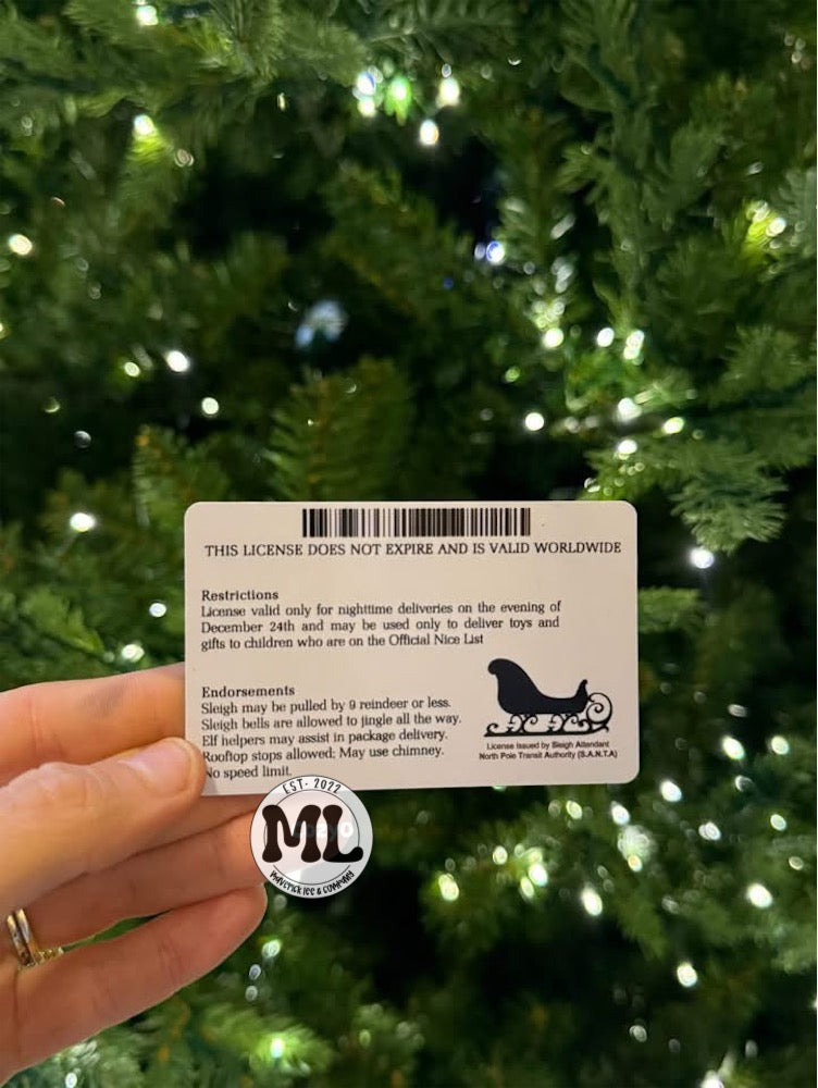 Santa license in stock