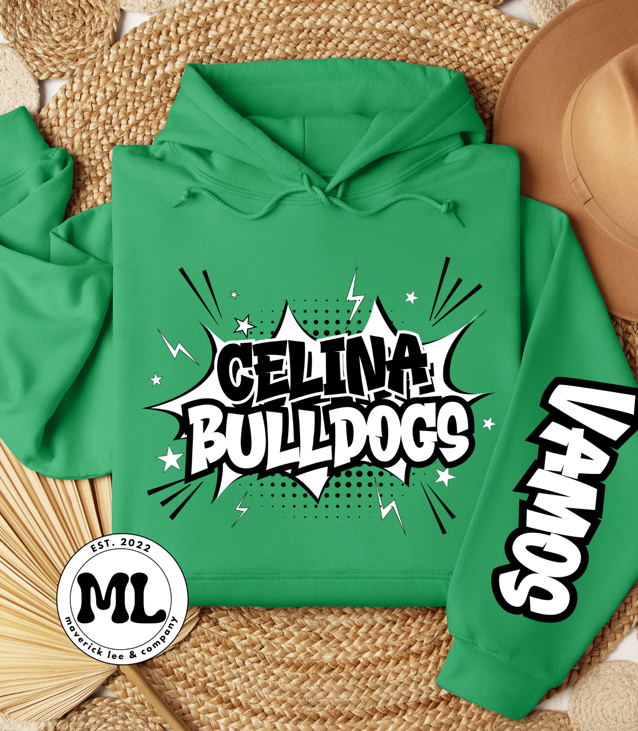 Celina Bulldogs black-and-white graffiti