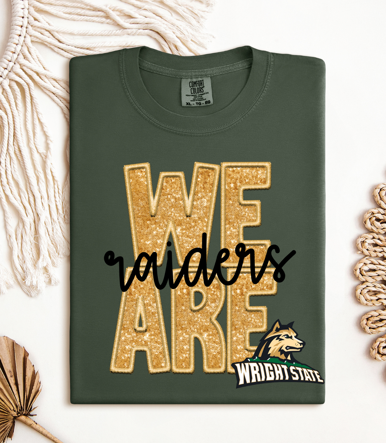 We are Raiders – WSU –faux sequin