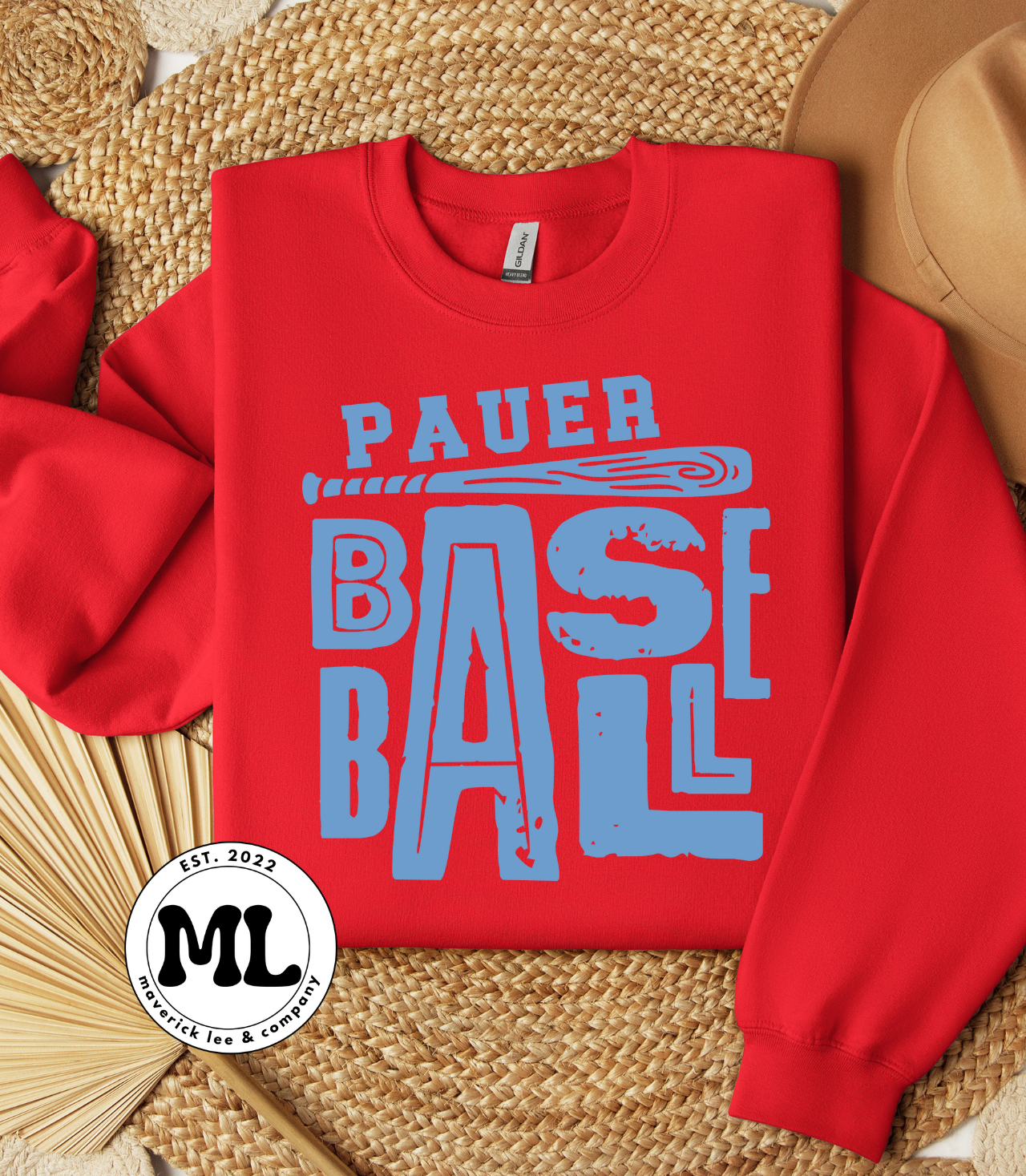 Pauer baseball - blue